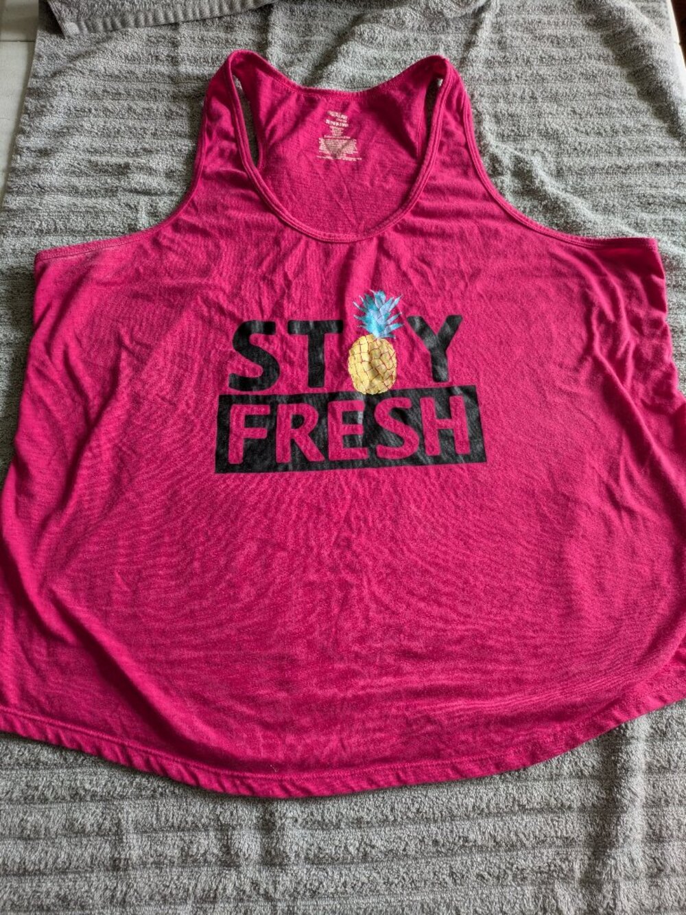 Secret Treasures tank top PJ or workout Size 2X (18W-20W) hot pink